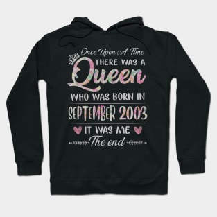 Girls 17th Birthday Queen September 2003 17 Years Old Hoodie